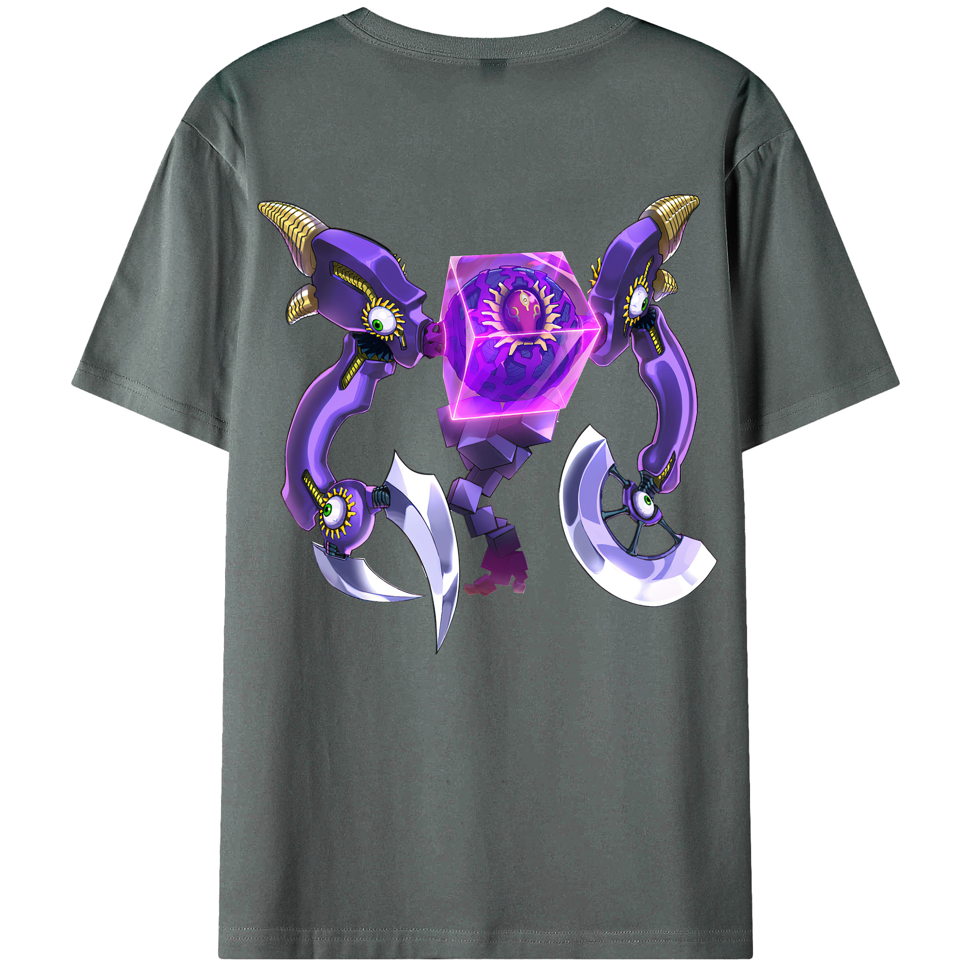 （画像用） 遊☆戯☆王 Yu-Gi-Oh! 綿100％ メンズ半袖Tシャツ（バックプリント） 通気性